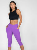 Luxe Knee Length Legging with Side Slits
