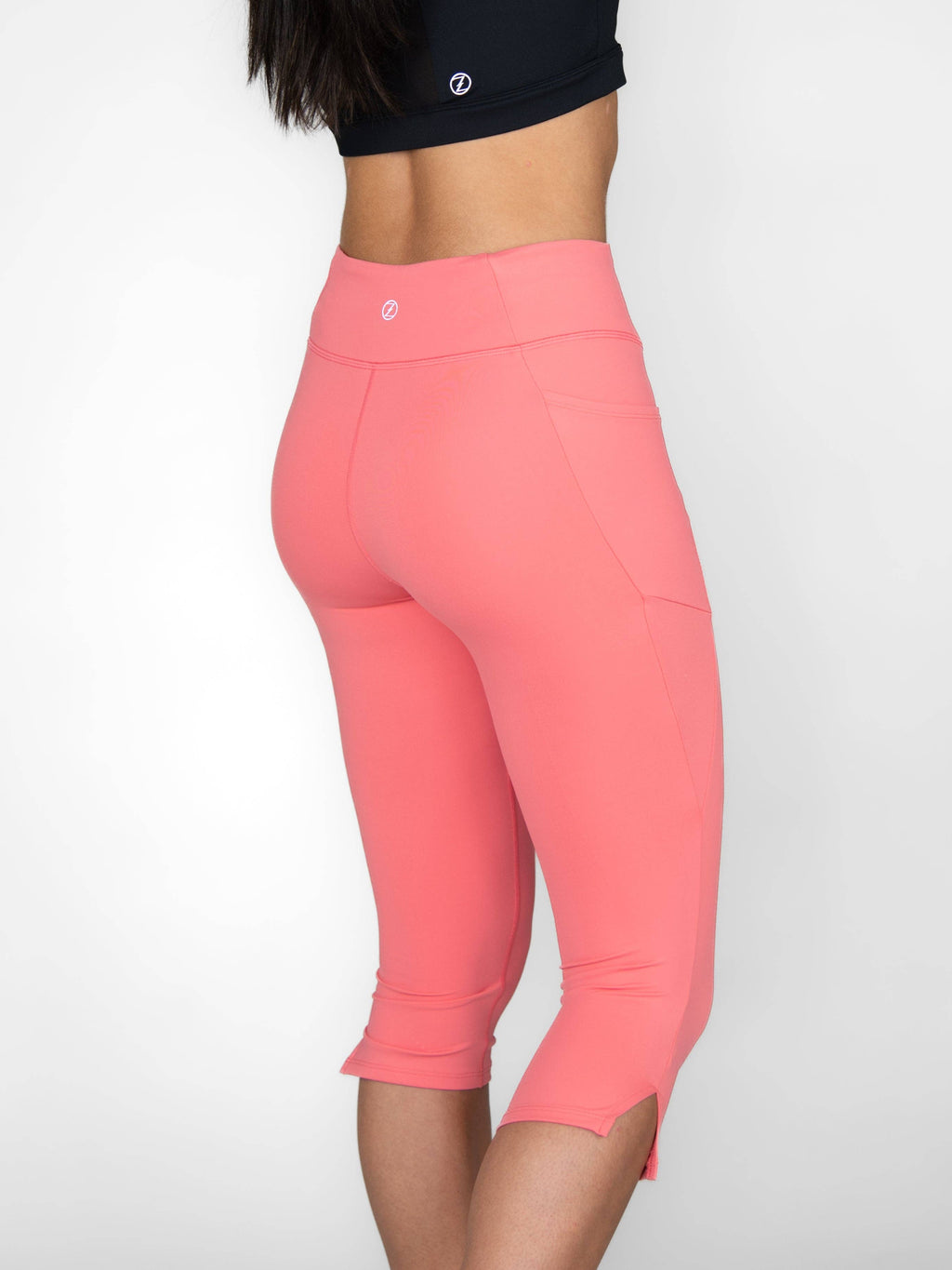 Luxe Knee Length Legging with Side Slits