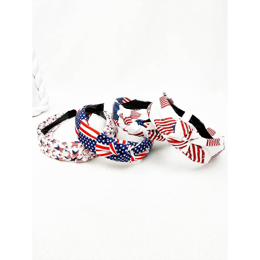 American Patriotic Knotted Headband