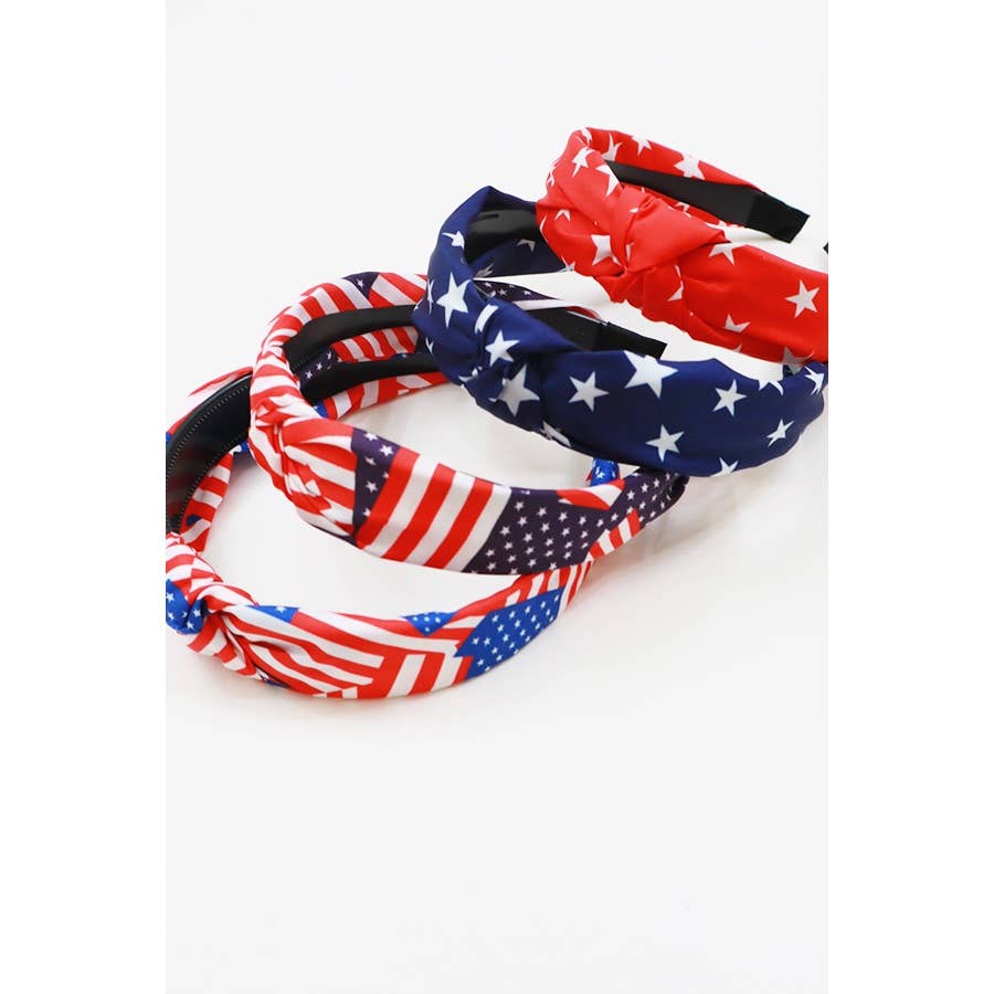 American Patriotic Knotted Headband