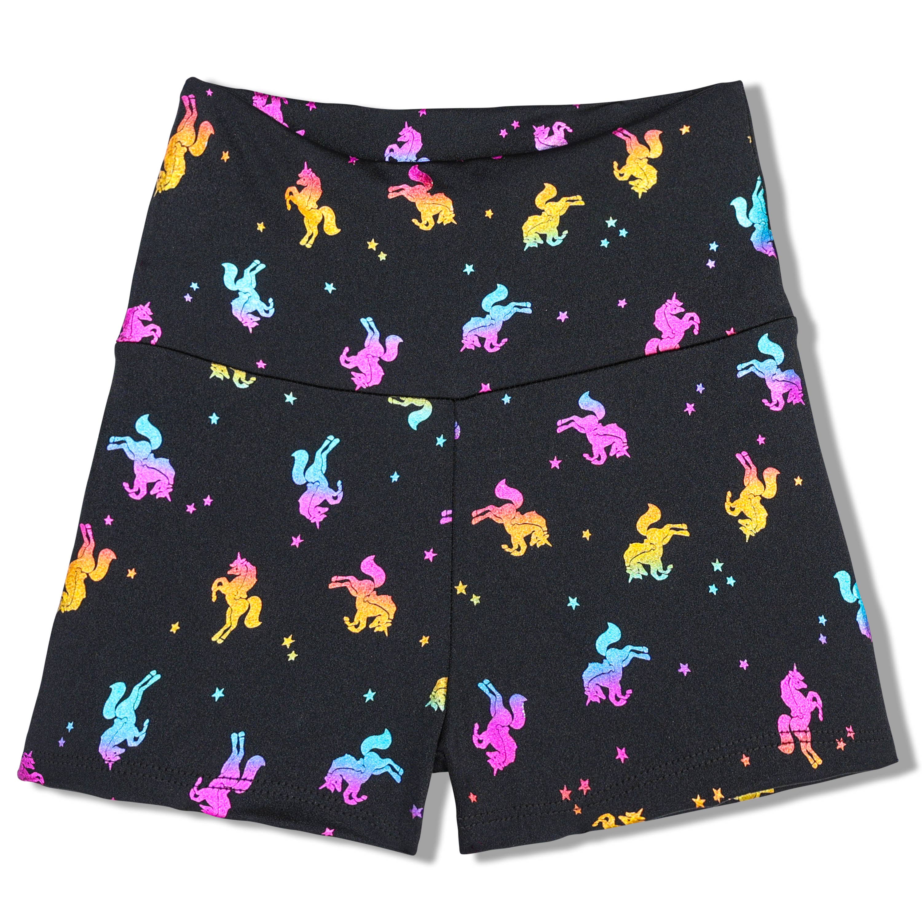 Unicorn Holographic High Waisted Shorts