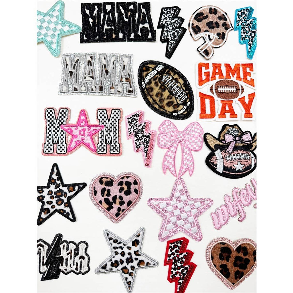 GAME DAY lover MAMA Theme DIY Iron On Patches