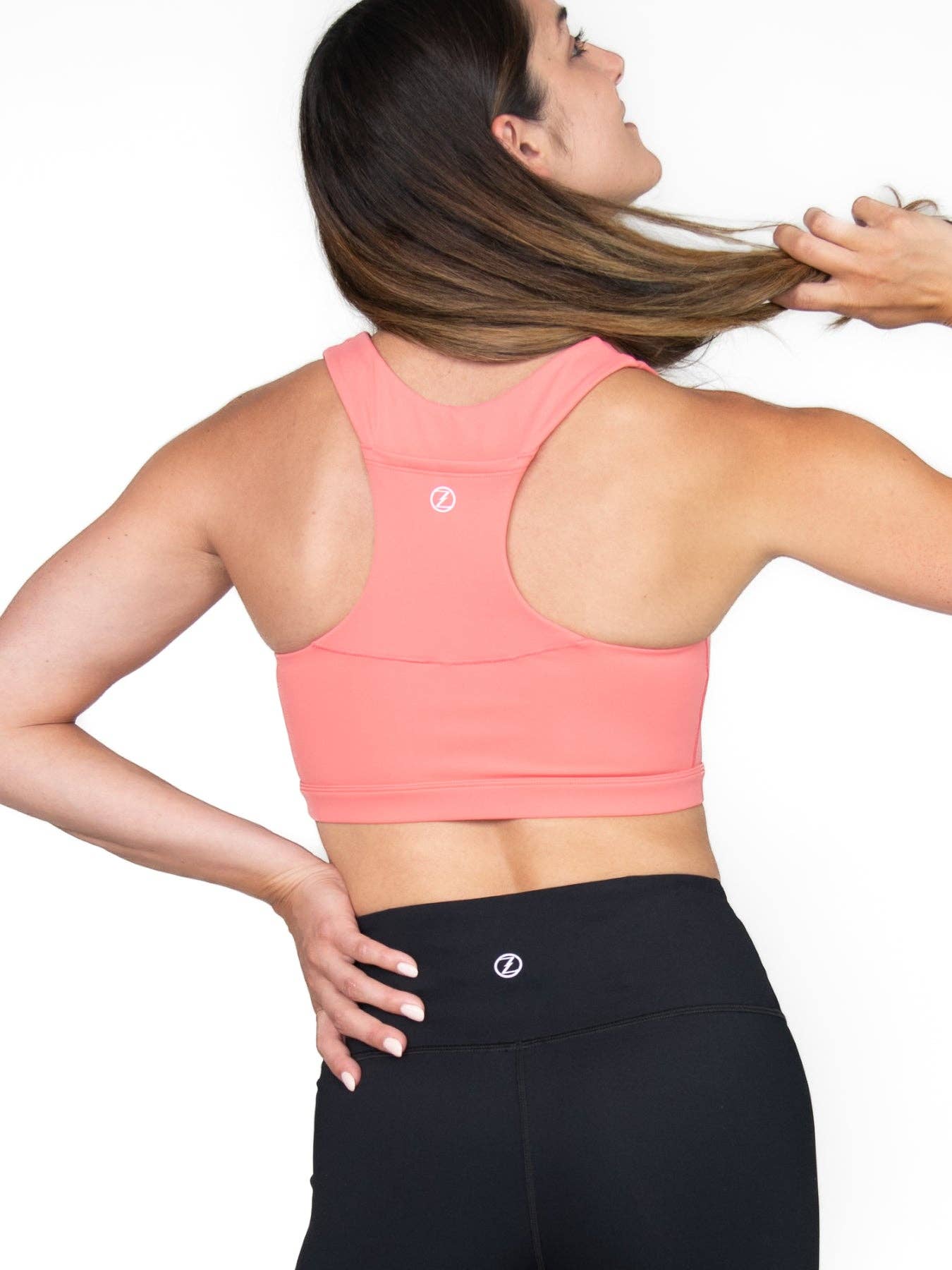 Short V Bra W/ Powermesh Insert Back Pocket