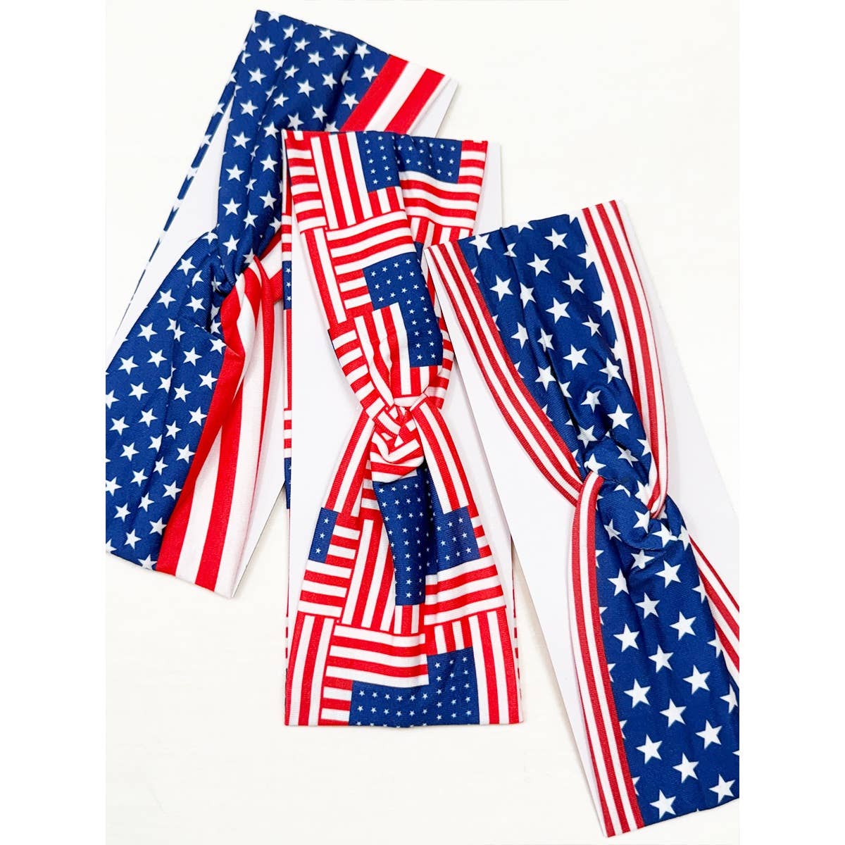 USA Flag American Patriotic Twisted  Head wrap