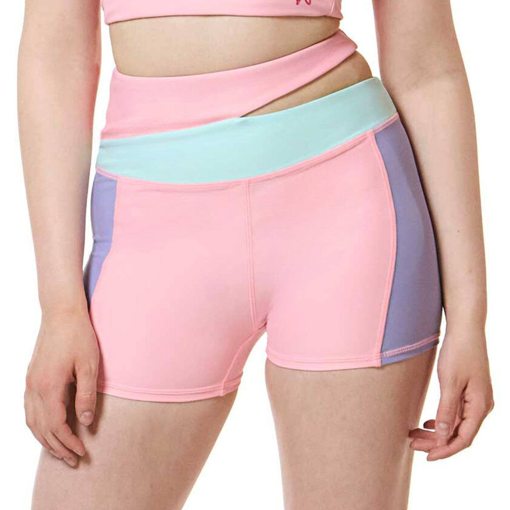 Daydream Cutout Compression Shorts -  Pink Serenity