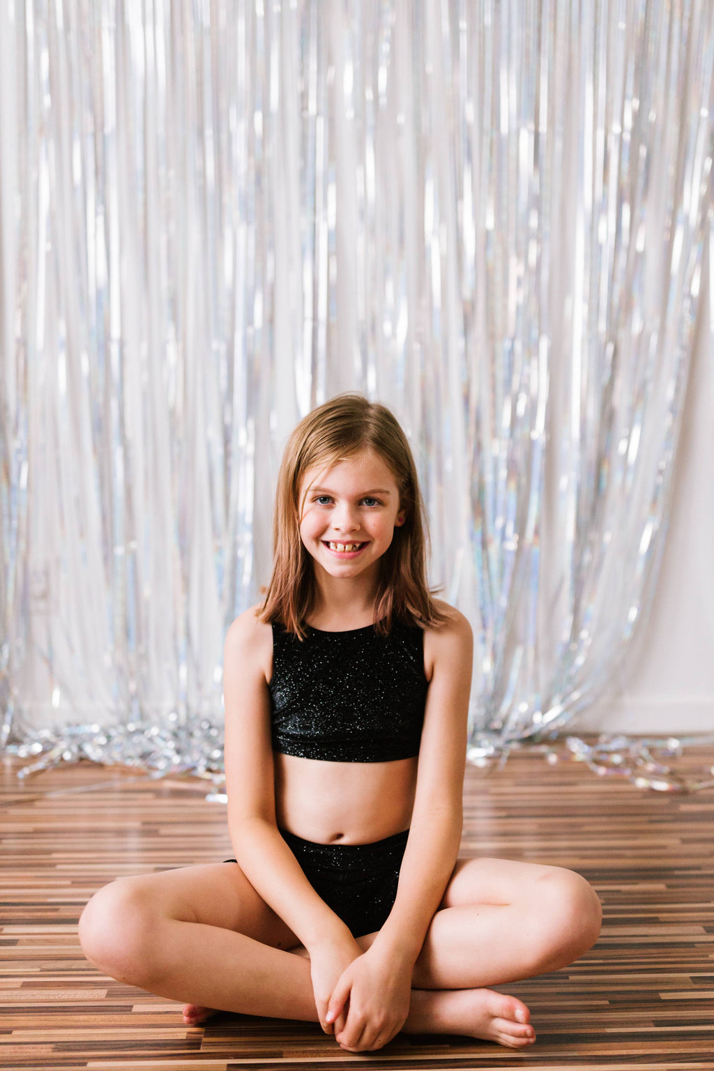 Sparkle Velvet Black Shorts