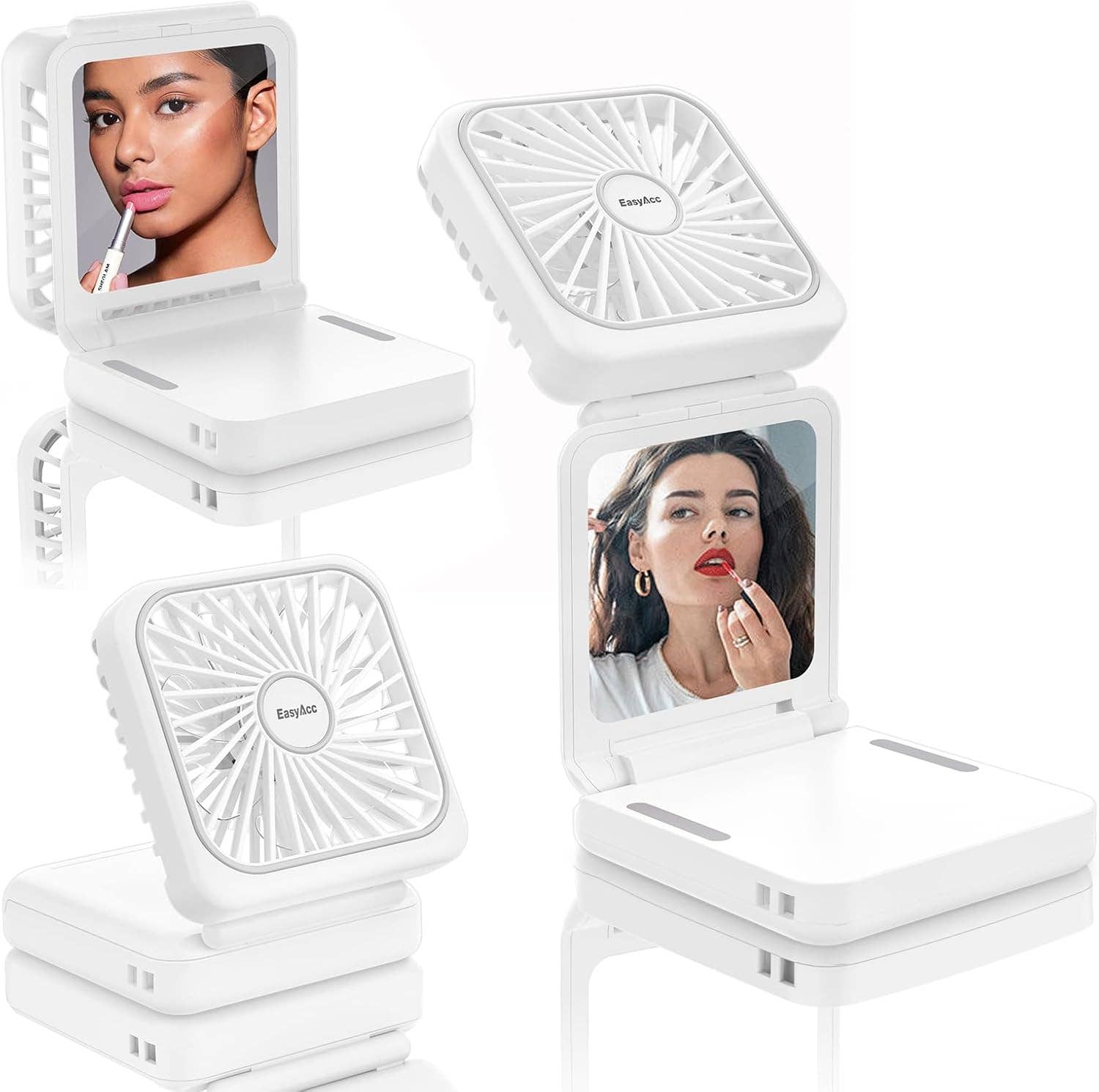3-in-1 Portable Fan, Mirror & Phone Stand