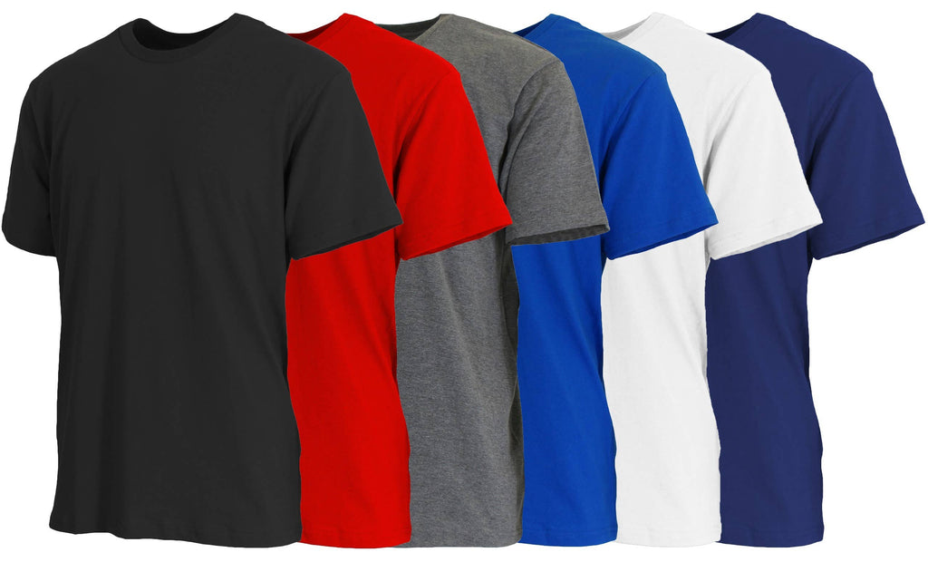 Men's Short Sleeve Crew Neck Cotton Blend Classic Tee