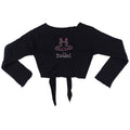 Black Ballet Wrap Top