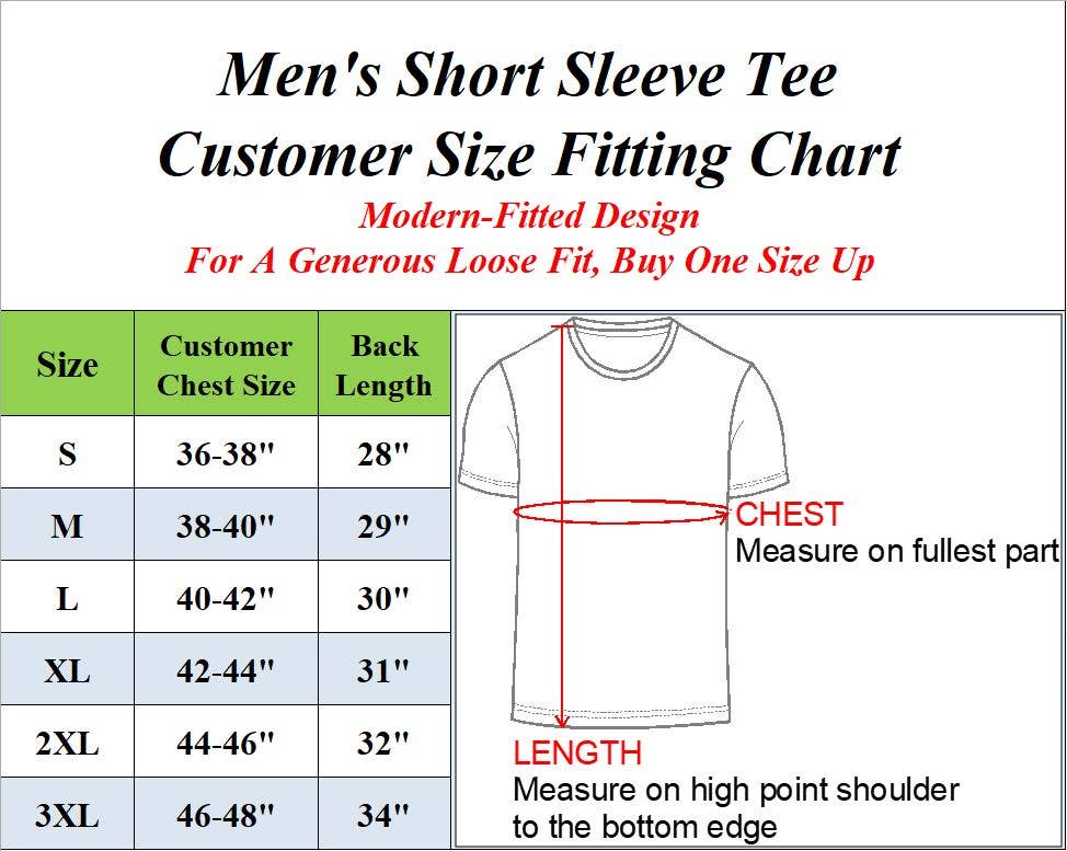Men's Short Sleeve Crew Neck Cotton Blend Classic Tee