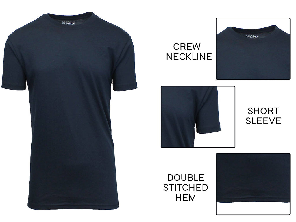 Men's Short Sleeve Crew Neck Cotton Blend Classic Tee