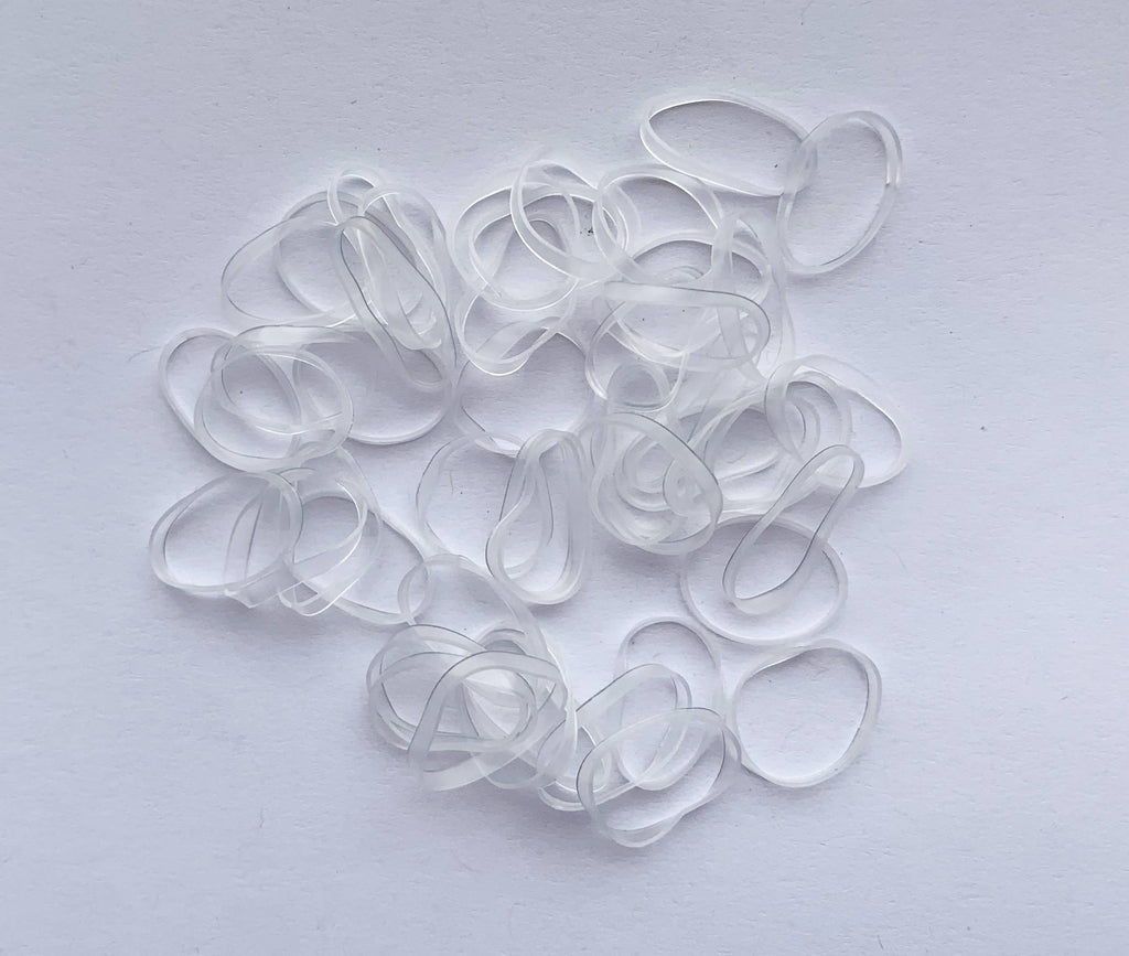 Clear Hair Elastics - 100 ct