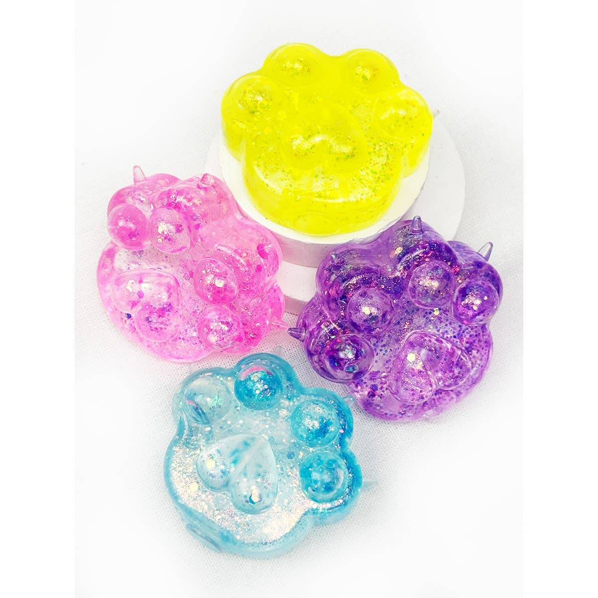 Cute Sugary Glittered Paw Squishy Toy