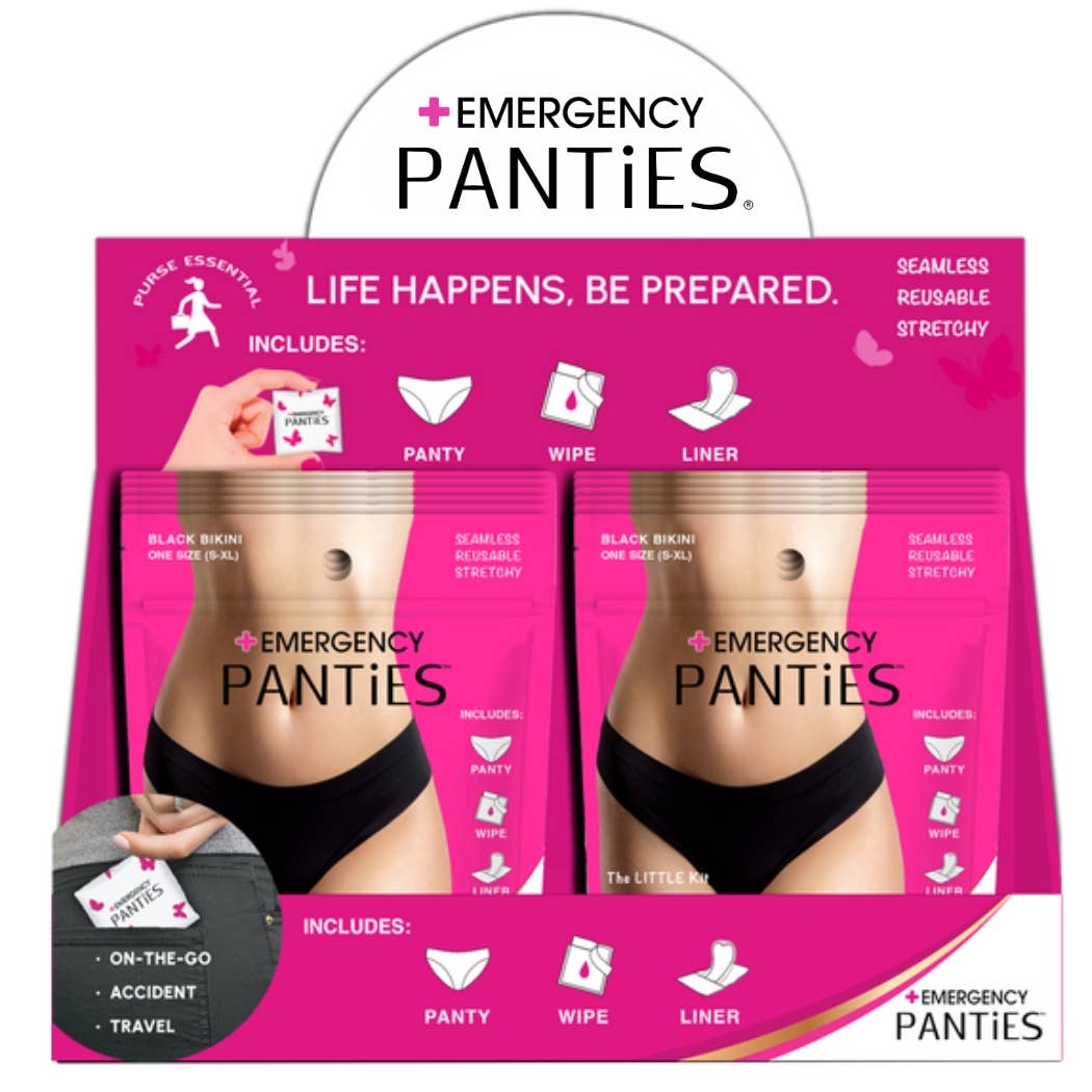 Emergency Panties® Women's On-The-Go Underwear Kit Bikini OS