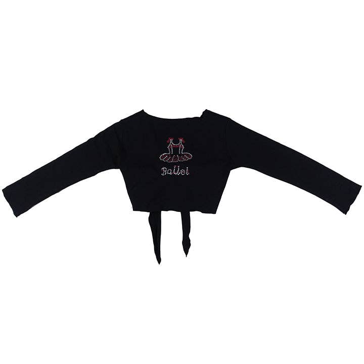Black Ballet Wrap Top