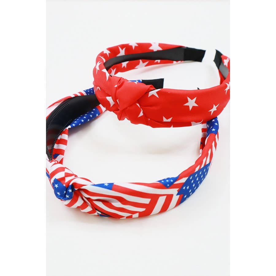 American Patriotic Knotted Headband