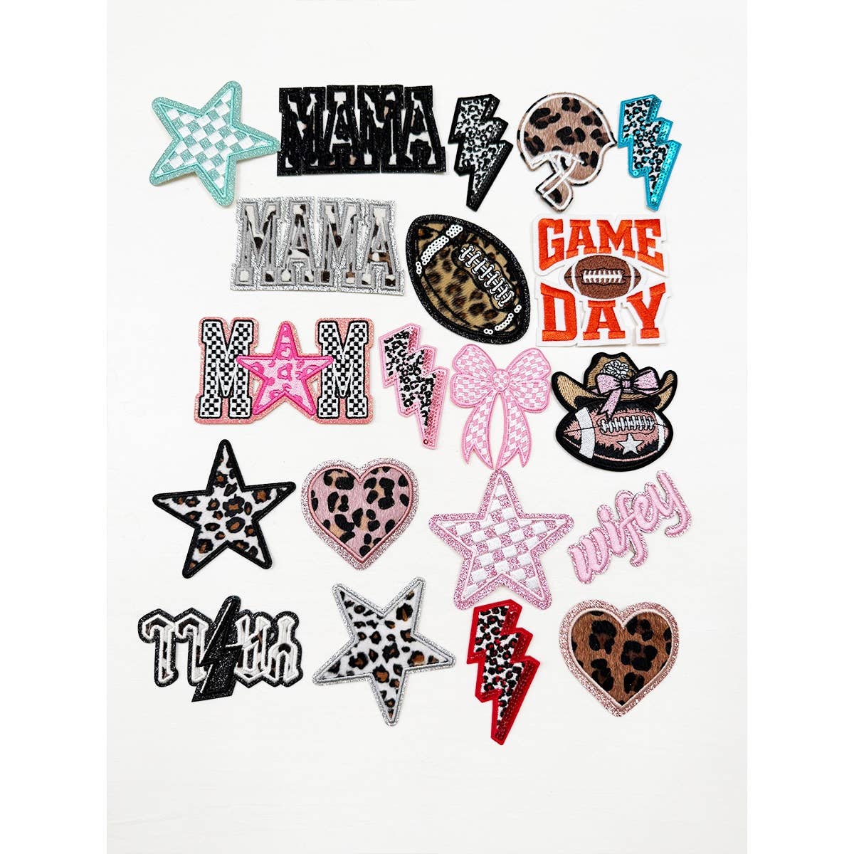 GAME DAY lover MAMA Theme DIY Iron On Patches