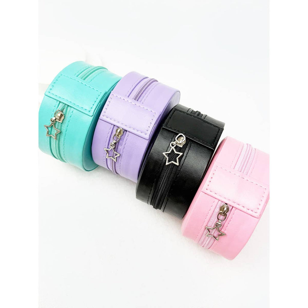 Mini Star Zipper Detail Jewelry Case
