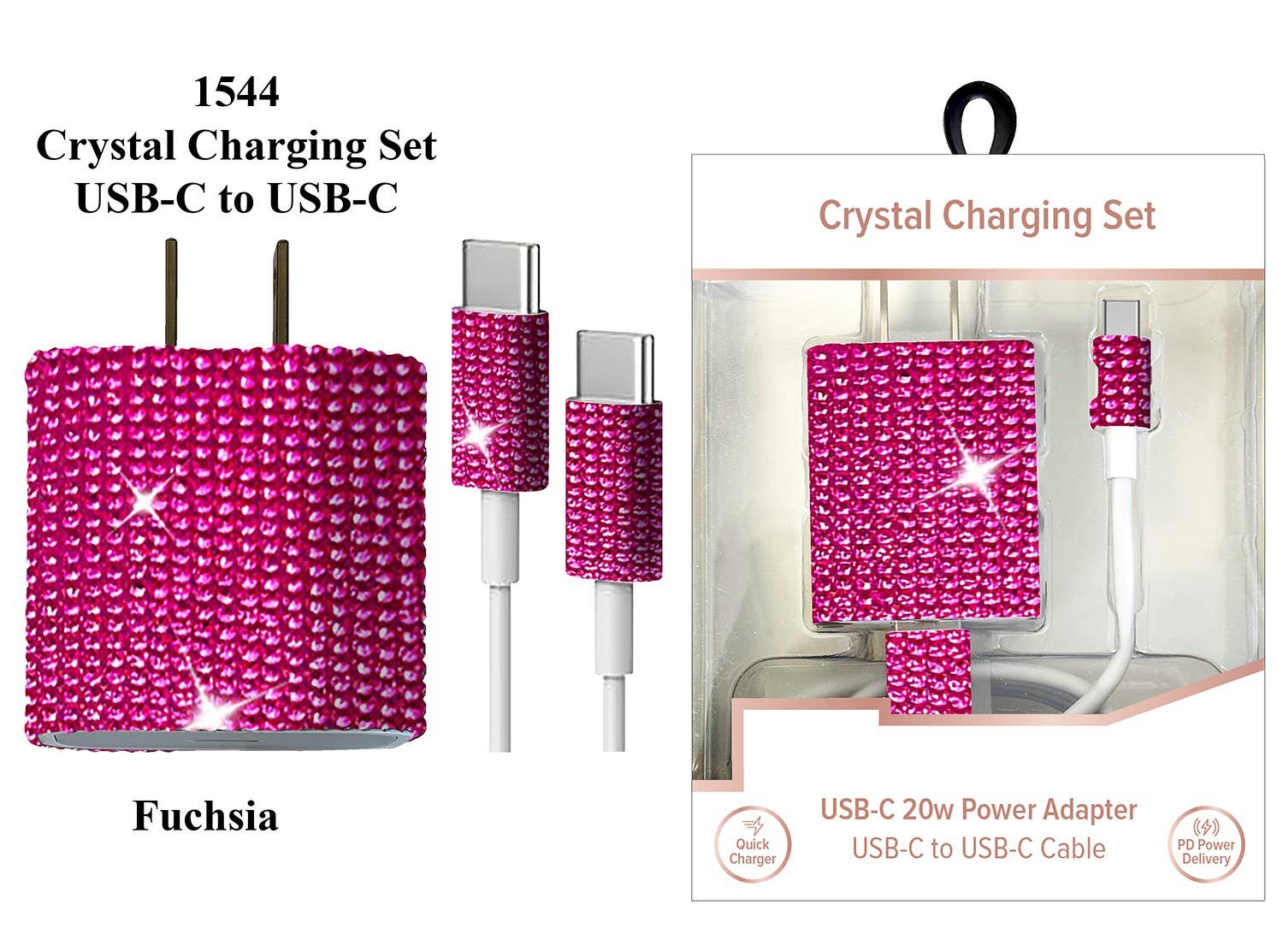USB-C to USB-C Crystal Charging Set