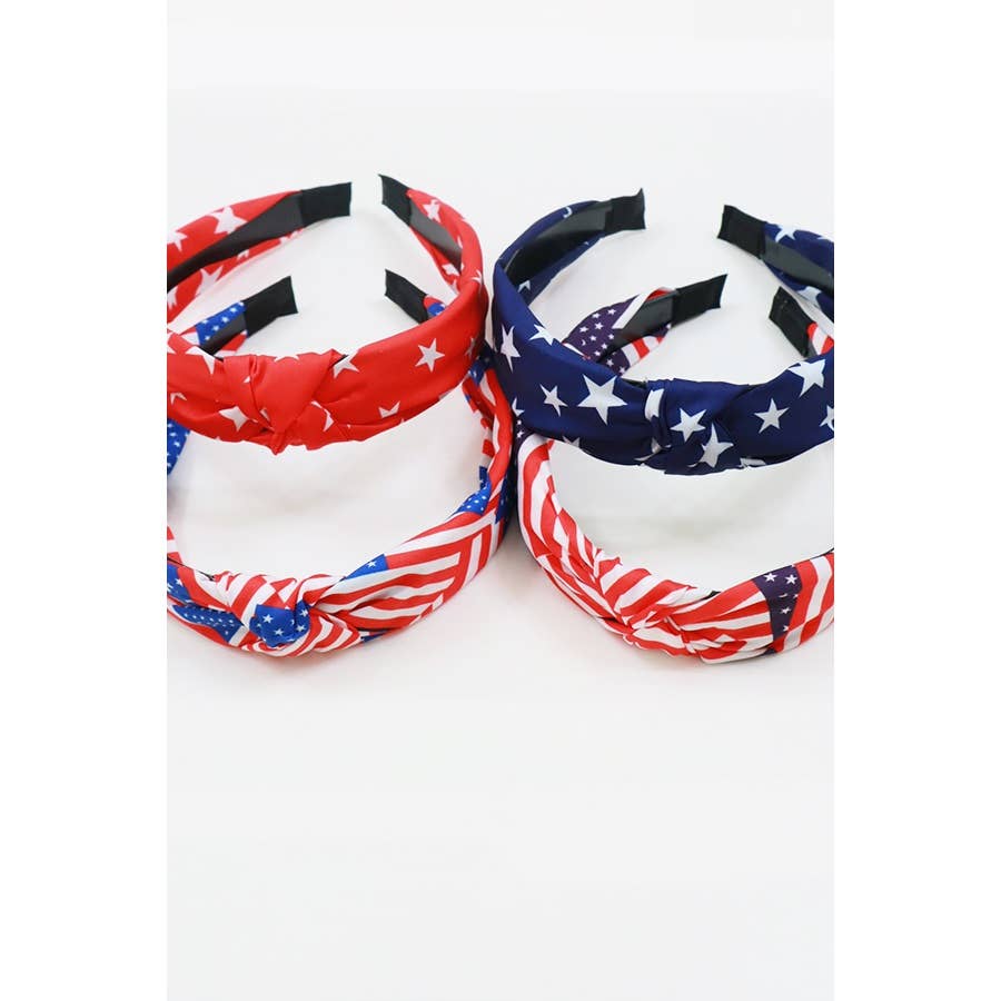 American Patriotic Knotted Headband