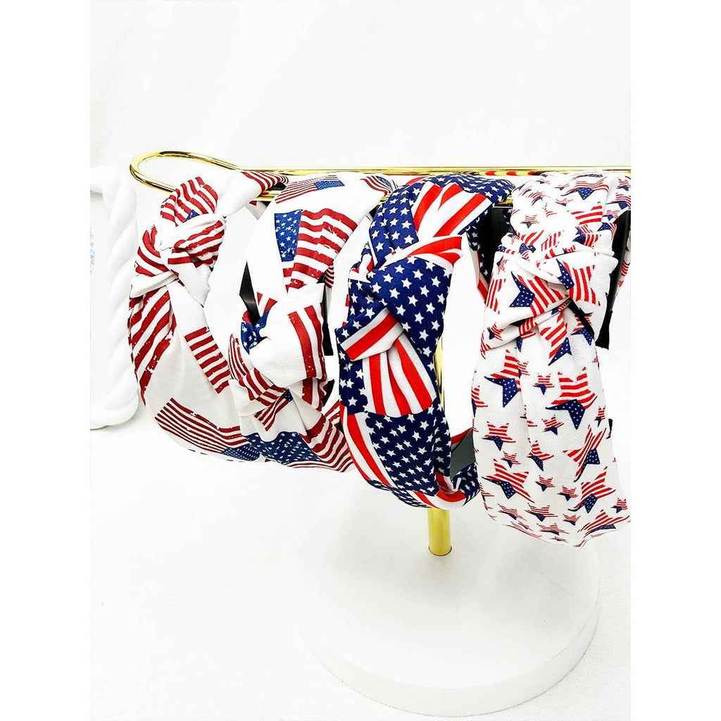 American Patriotic Knotted Headband