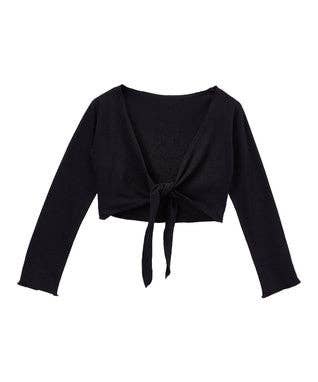 Black Ballet Wrap Top
