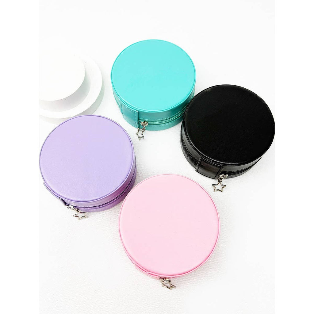 Mini Star Zipper Detail Jewelry Case