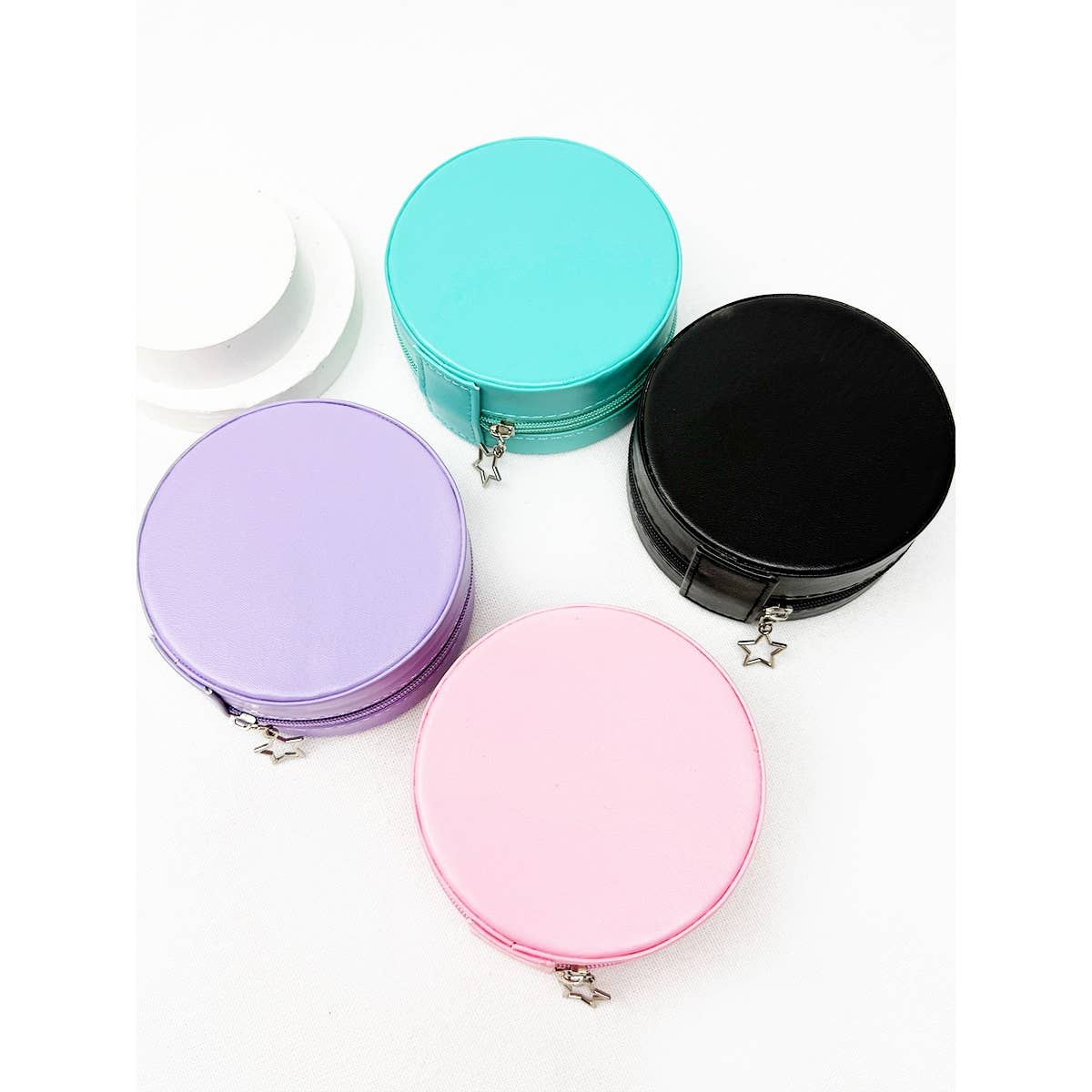 Mini Star Zipper Detail Jewelry Case