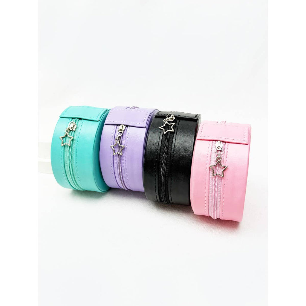 Mini Star Zipper Detail Jewelry Case