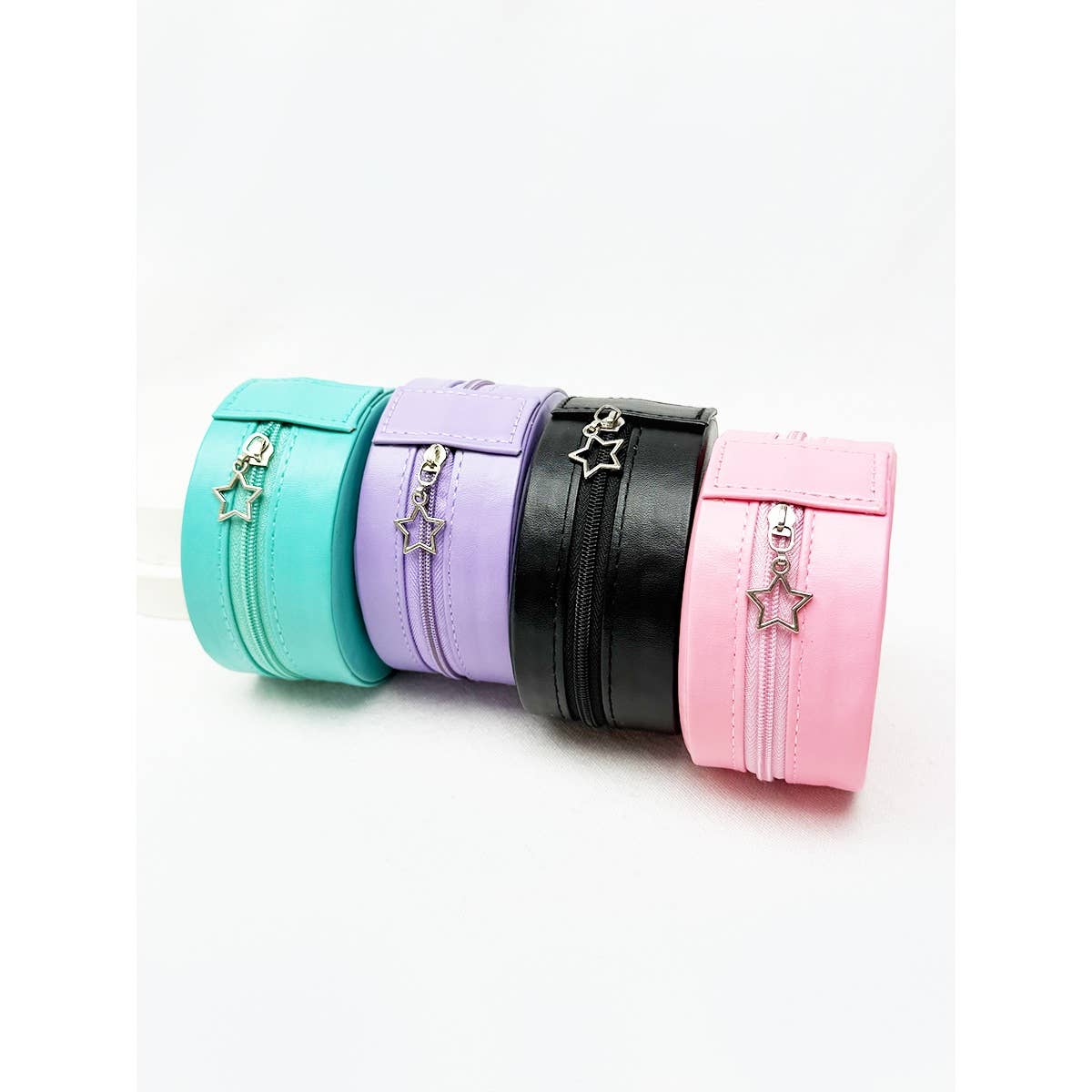 Mini Star Zipper Detail Jewelry Case
