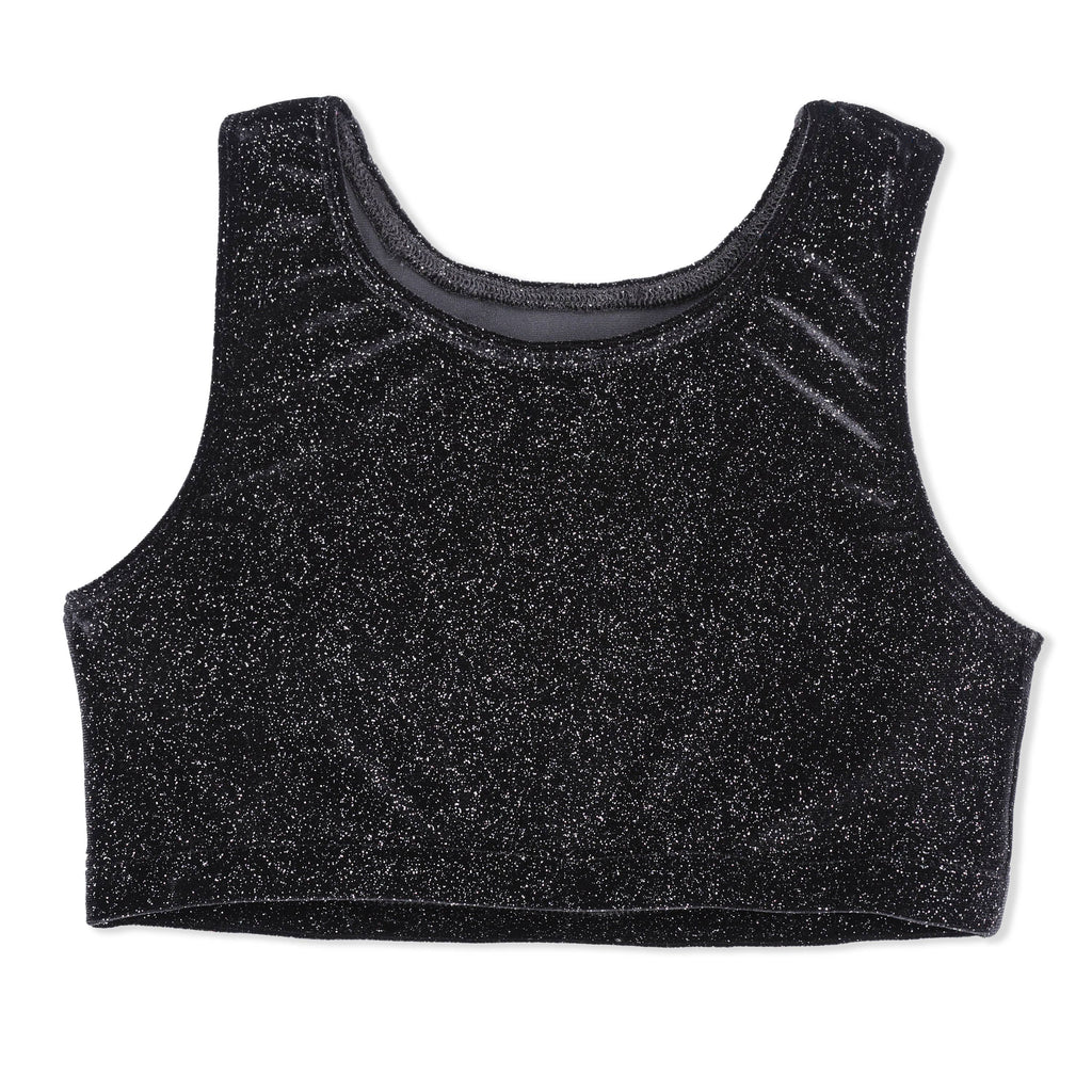 Sparkle Black Velvet Bra Crop