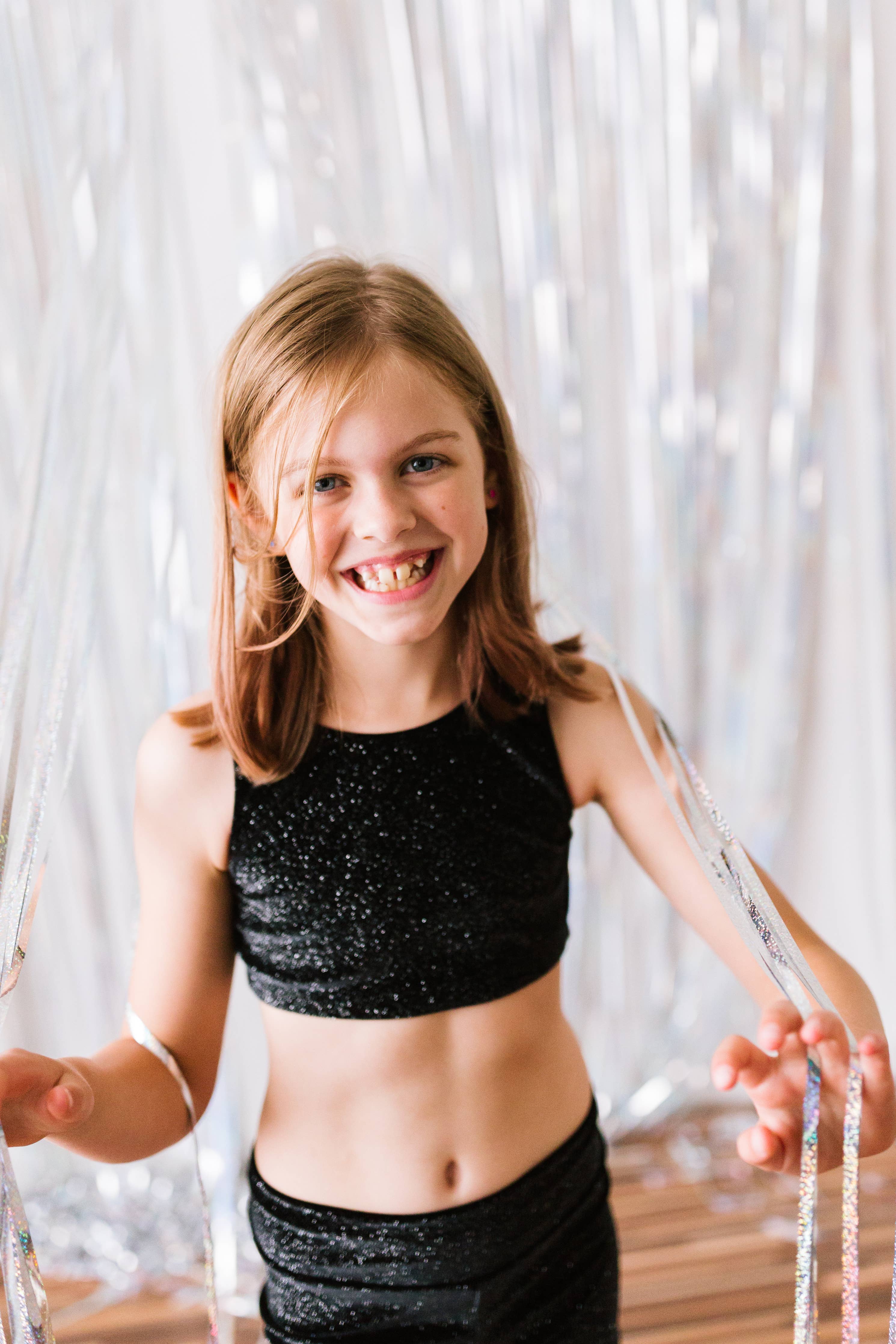 Sparkle Black Velvet Bra Crop