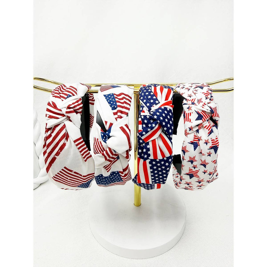 American Patriotic Knotted Headband