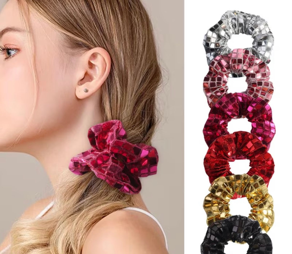 Sequin Hair Scrunchies