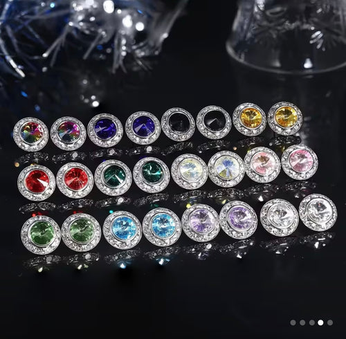 15 mm Rhinestone Earrings