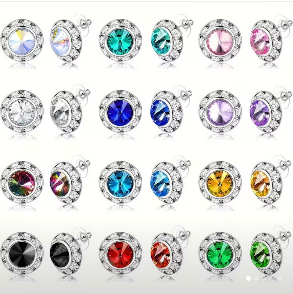 15 mm Rhinestone Earrings