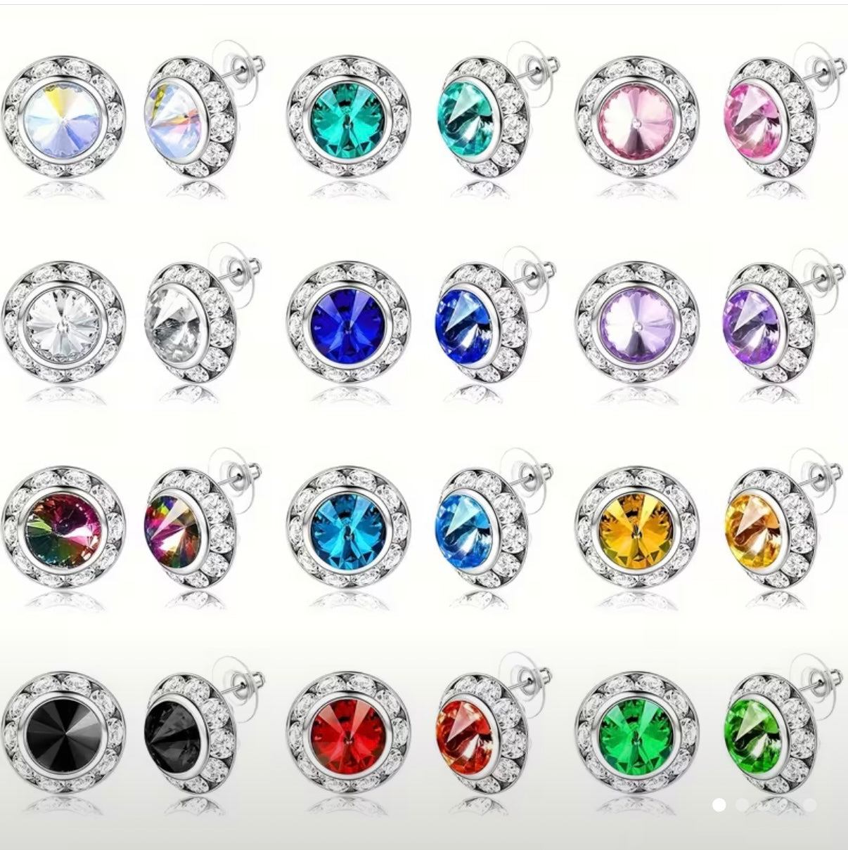 15 mm Rhinestone Earrings
