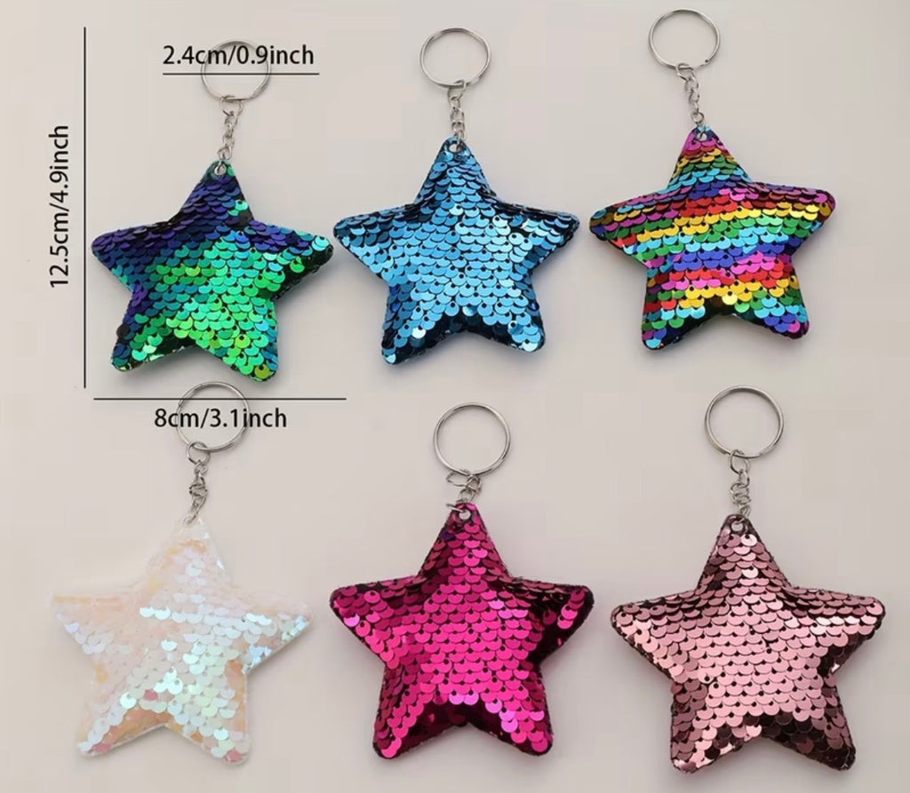 Star Sequin Keychain