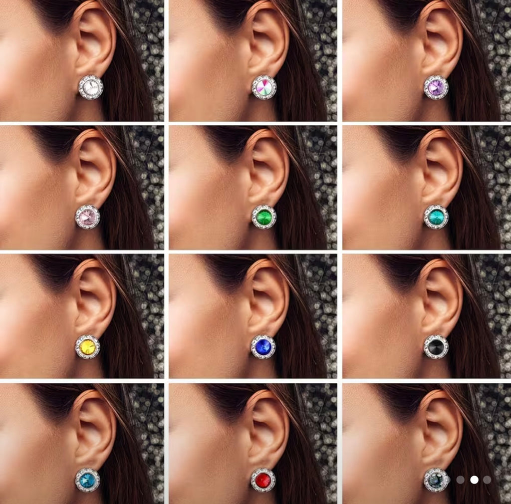 15 mm Rhinestone Earrings
