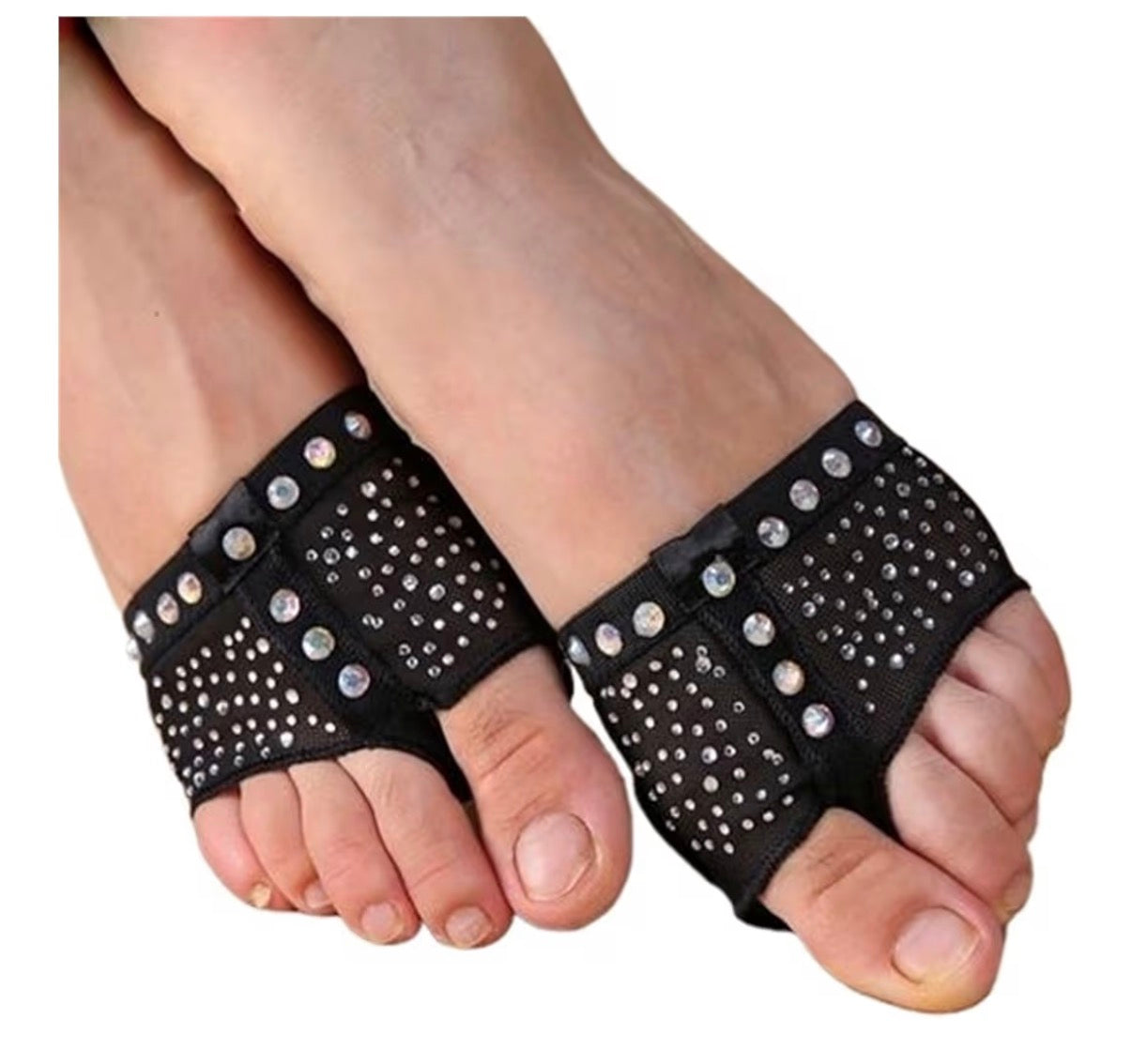 Black rhinestoned Foot Undies