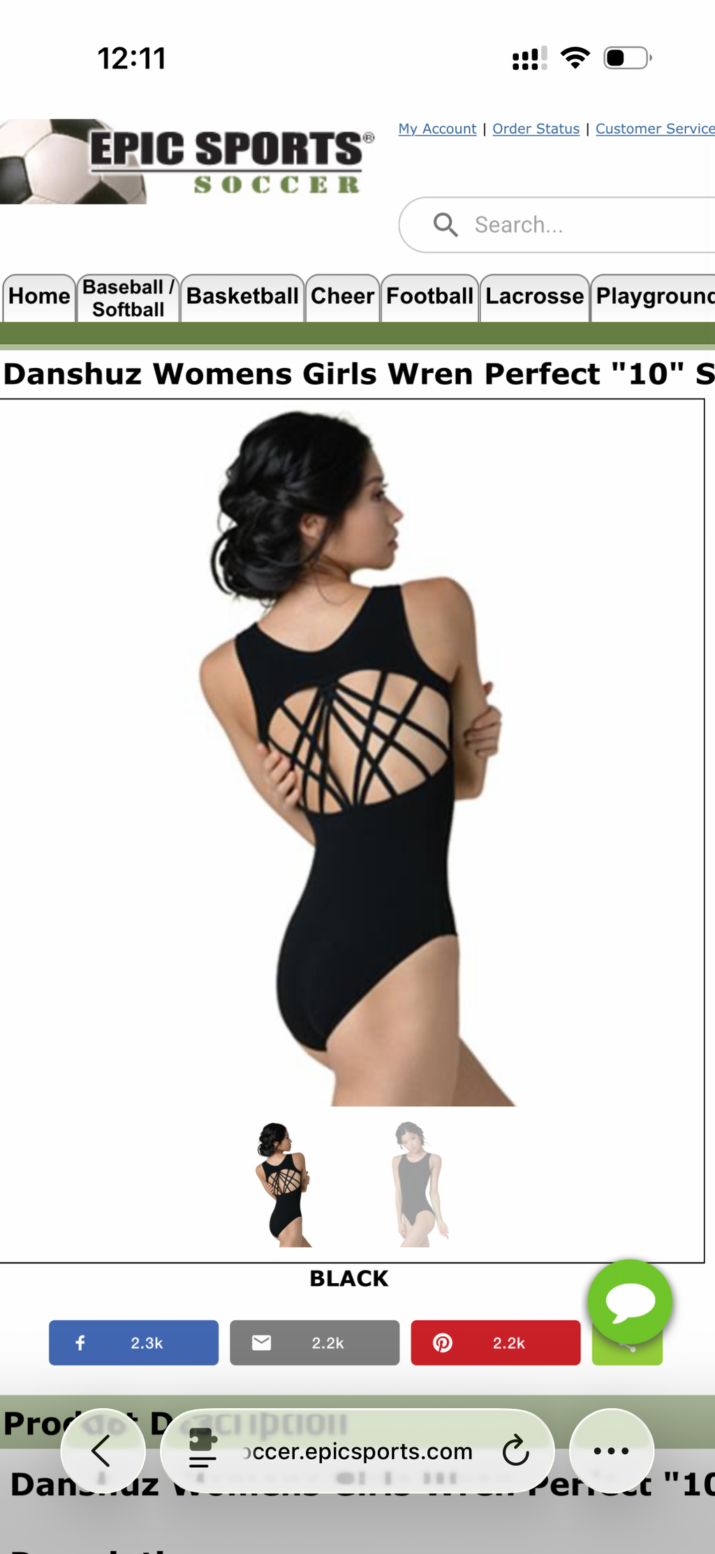 Danshuz Girls Wren Strap Back Leotard
