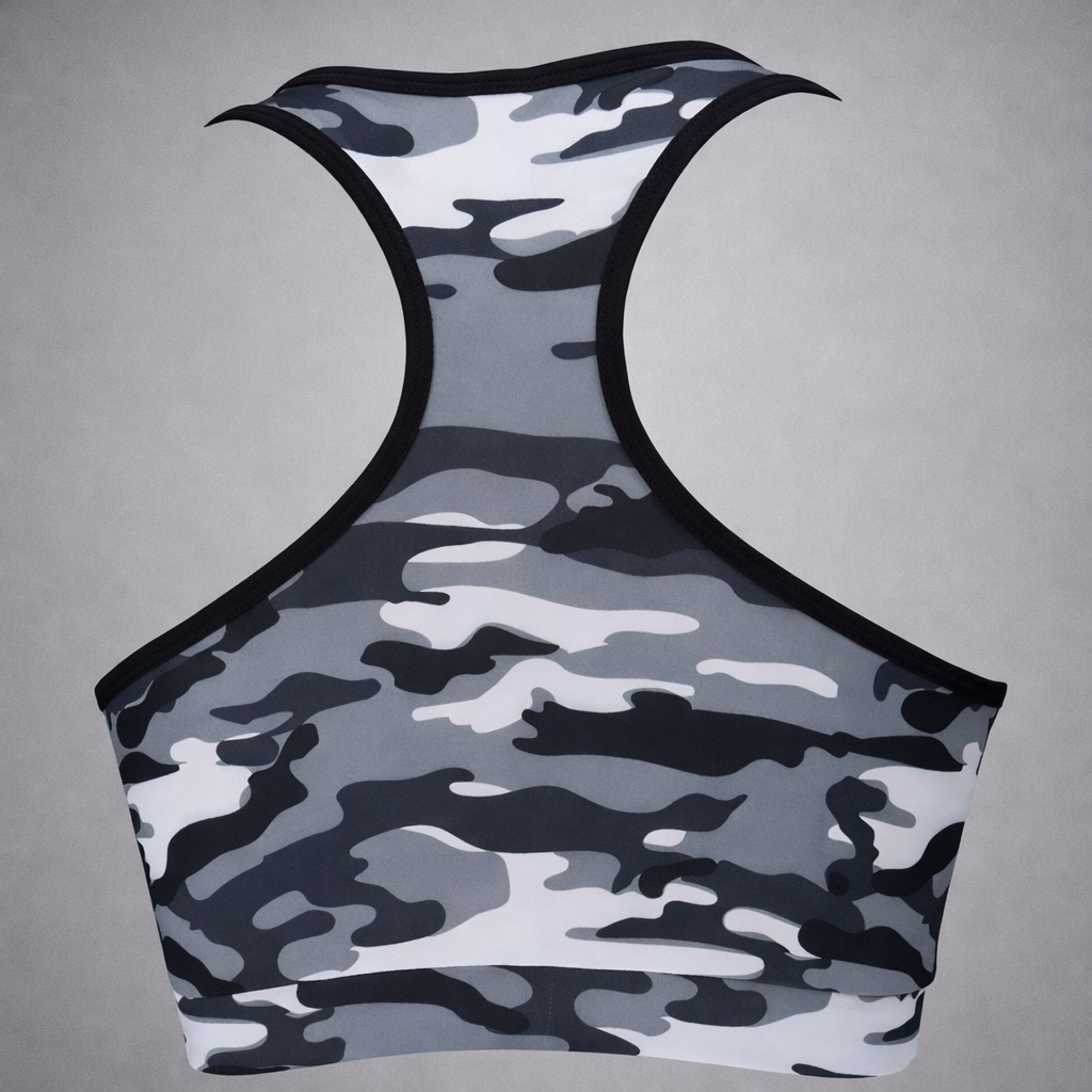 Womens Exercise Yoga Sports Bra Camo