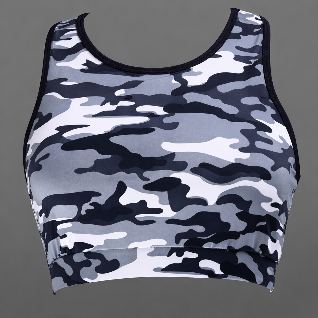 Womens Exercise Yoga Sports Bra Camo