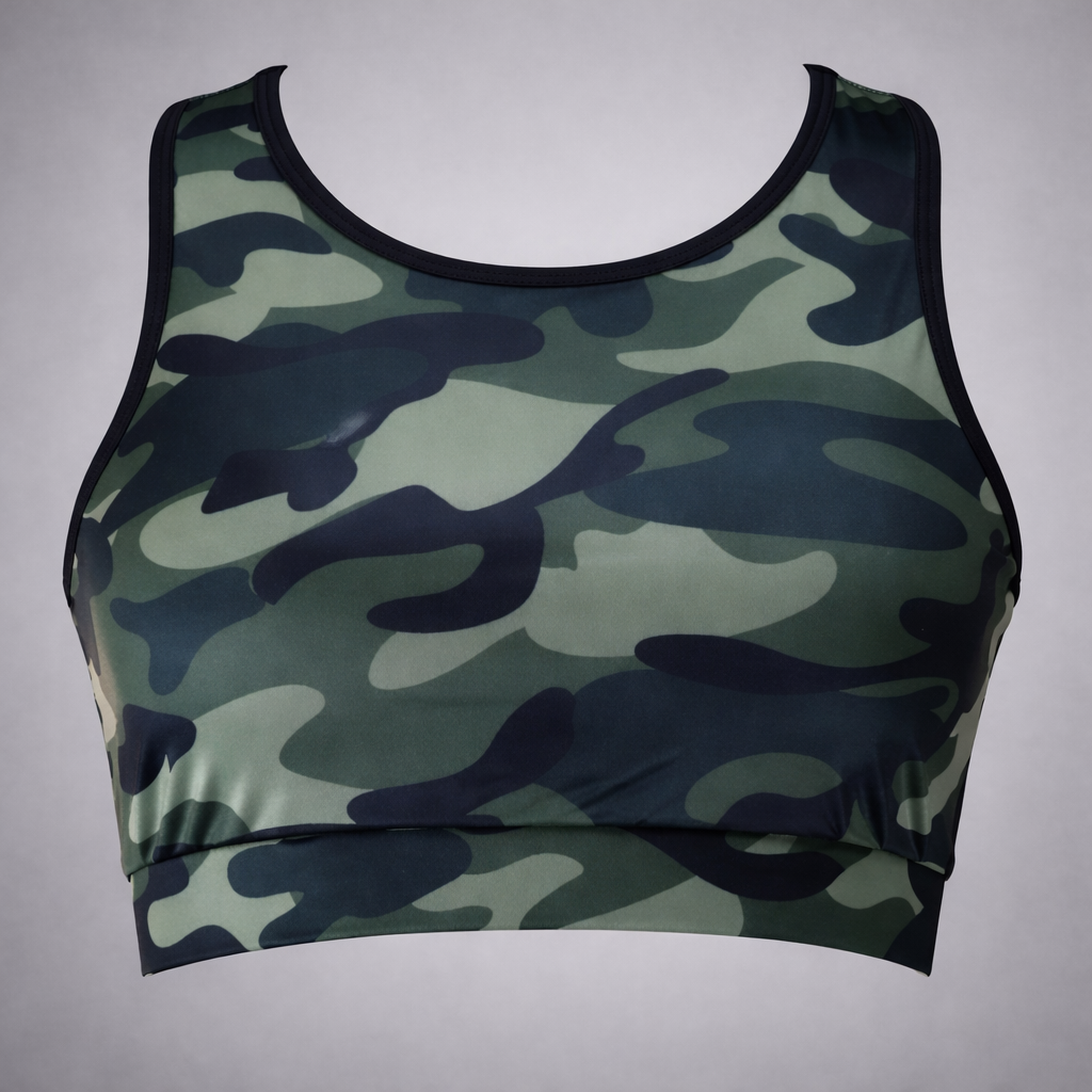 Womens Exercise Yoga Sports Bra Camo