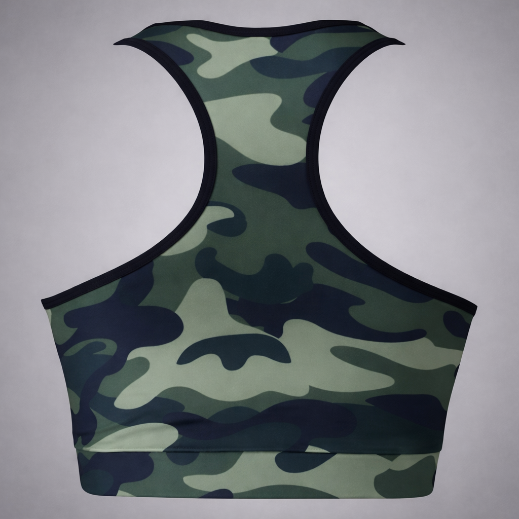 Womens Exercise Yoga Sports Bra Camo