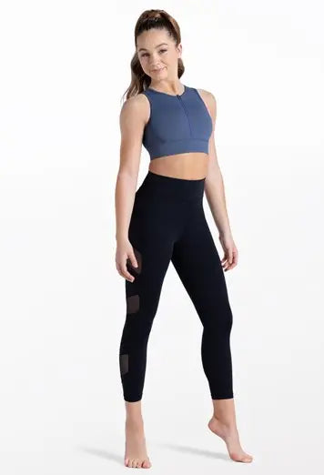 FlexTek Zip Racer Back Crop Top