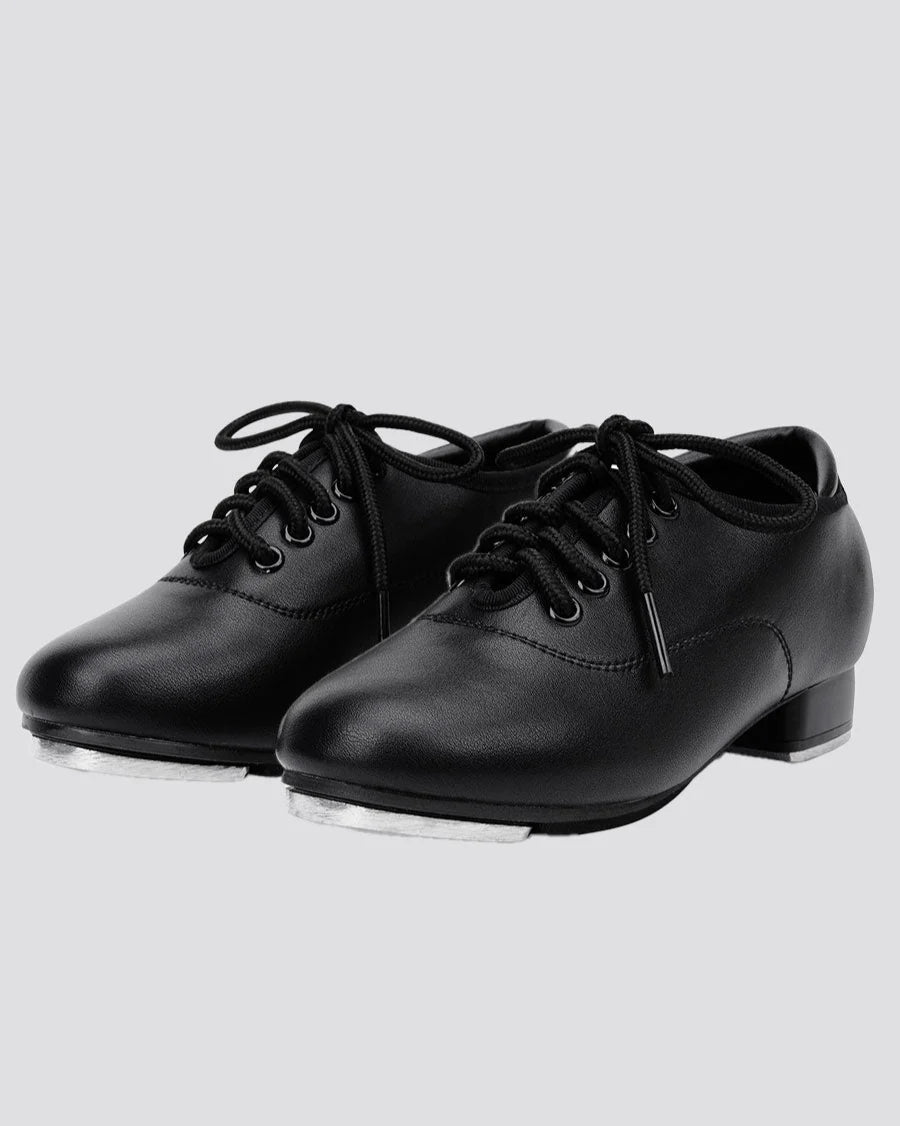 Kids Lace up Vegan Leather Tap Shoe