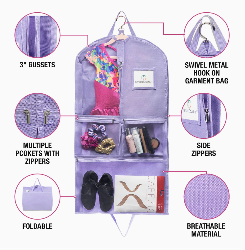 Kendall Country Garment bag w/ pockets