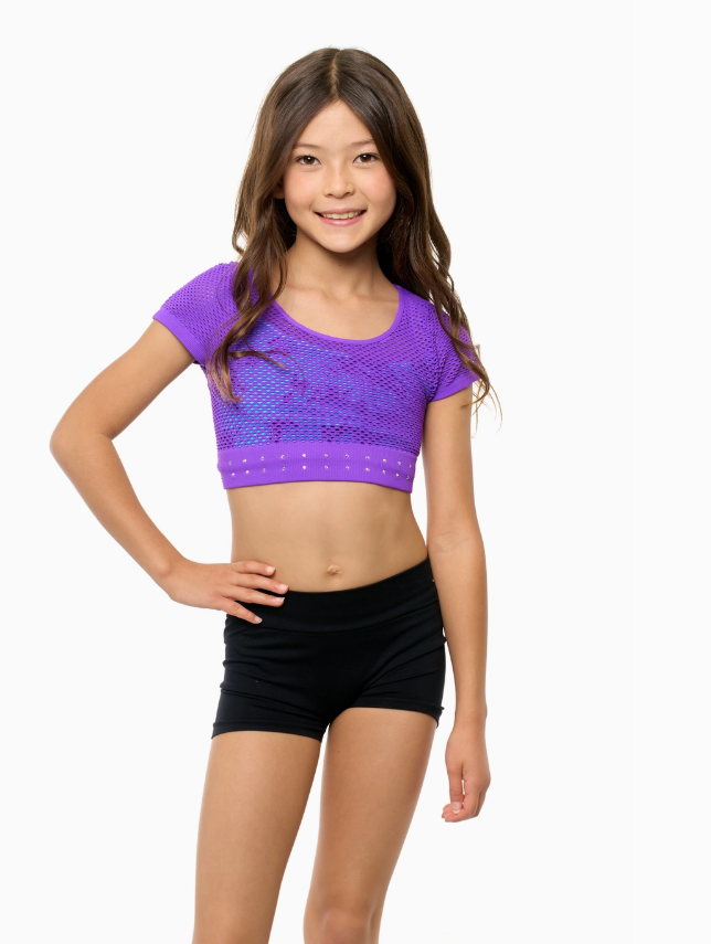 Crop Mesh Top (8-14)