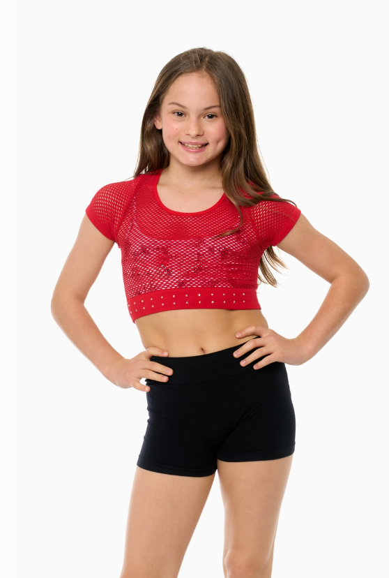 Crop Mesh Top (8-14)